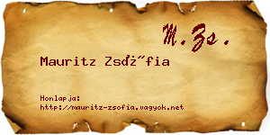 Mauritz Zsófia névjegykártya